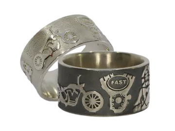 Bikerringpaar 925er Silber